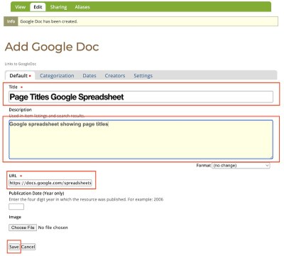 Google Doc Fields Image of Google Doc fields for Google Doc how to.