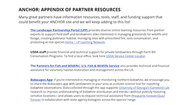 Appendix: Partner Resources