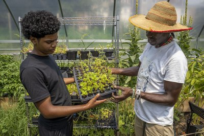 University of Maryland Extension Urban Farmer Field School holds an educational event at Plantation Park Heights Urban Farm (PPHUF) in Baltimore, Md., July 20, 2021