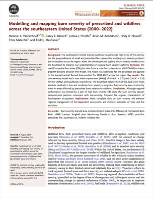 Vanderhoof et al: Modelling and mapping burn severity of prescribed and wildfires across..