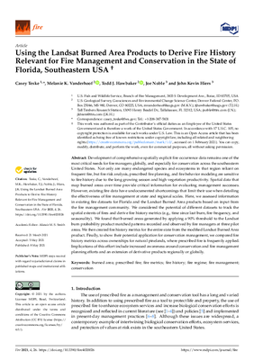 Teske et al: Using the Landsat burned area products to derive fire-history relevant...