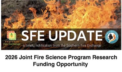 2026 Joint Fire Science Program Research Funding Opportunity