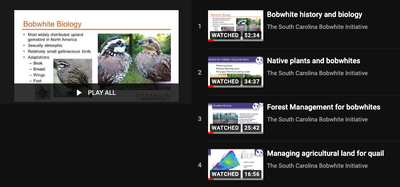 Bobwhite Quail Seminar Series 2019