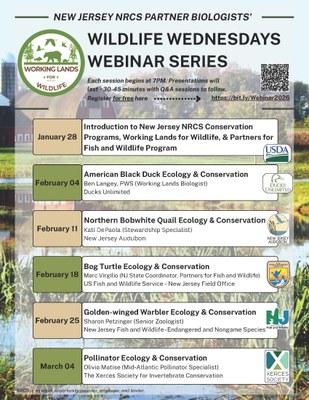 New Jersey NRCS Wildlife Wednesday Webinar Series