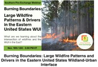 Join our SFE webinar Wednesday: Large Wildfire Patterns and Drivers in the Eastern US