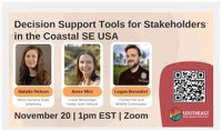 Nov. 20 Webinar: Decision Support Tools for Stakeholders in Coastal Southeast, USA