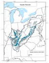 The karst map provides the basic template for analyzing the distribution of cave species. Almost without exception, all caves occur within the karst areas. There were a few records of cave-dwelling species from outside karst areas (mostly springs) but the data was trimmed to fit within the karst areas, with a 1 km buffer to allow for errors in georeferencing). This map displays the aquatic records within karst areas in the Appalachian region.